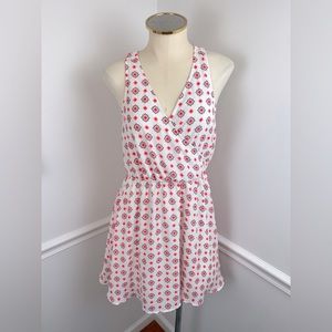 LUSH White Pink Sleeveless Dress | Size Small